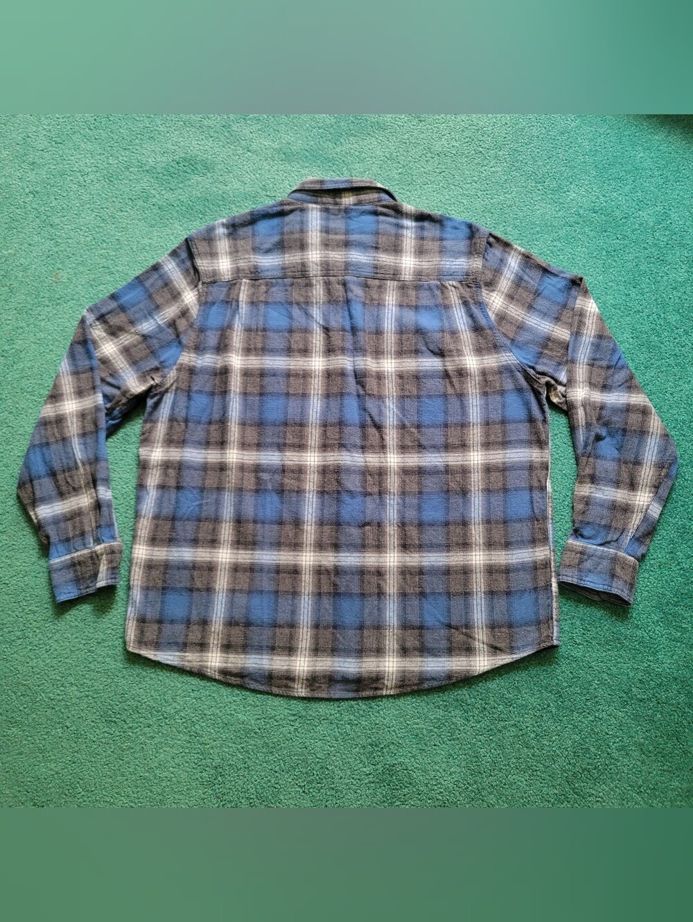 Coleman Mens XL Long Sleeve Button Down Blue Plaid Flannel Shirt - Picture 2 of 12